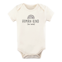 Tenth & Pine Organic Baby Short Sleeve Bodysuit - Human Kind Be Both