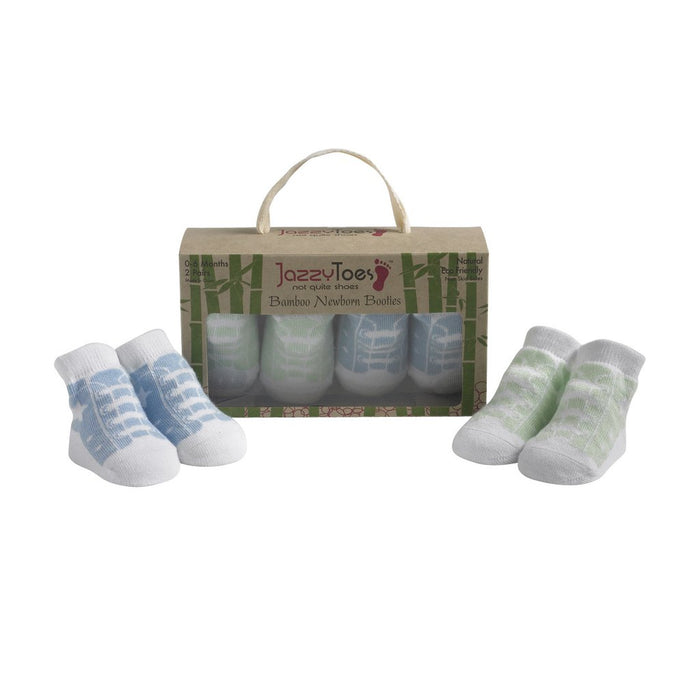 JazzyToes Bamboo High Top Sneakers for Newborn 2 Pair Set