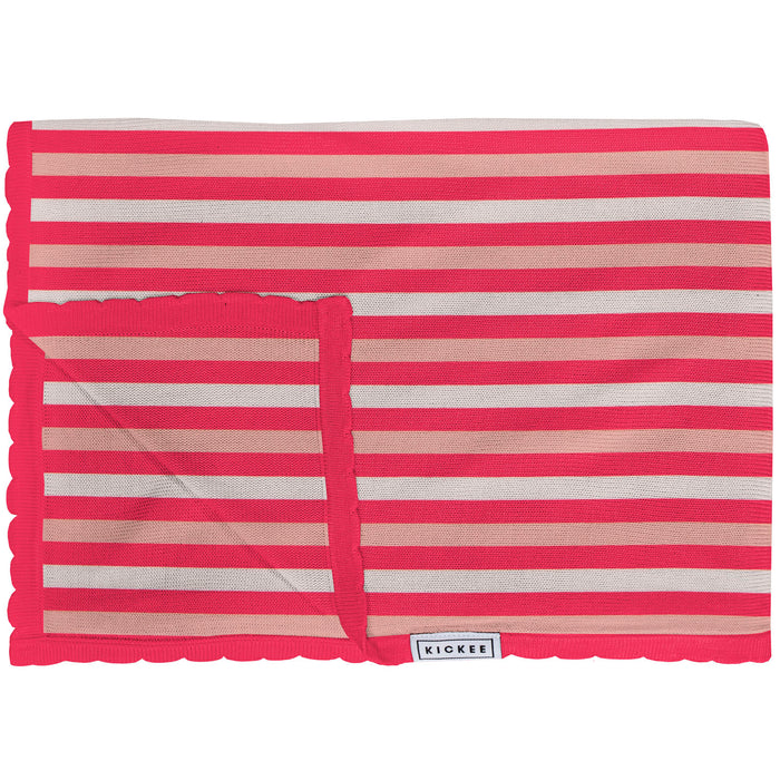 KicKee Pants Knitted Toddler Blanket - Hopscotch Stripe