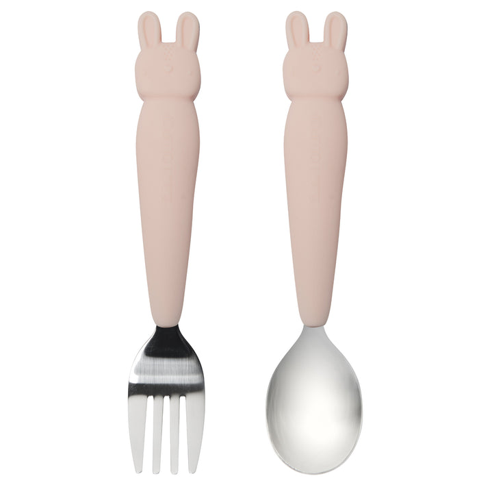 Loulou Lollipop Kids Spoon and Fork Set - Bunny