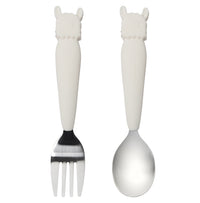 Loulou Lollipop Kids Spoon and Fork Set - Llama