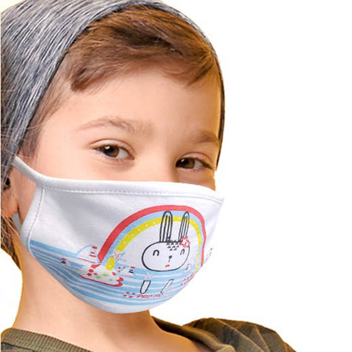 Kids Reusable Face Mask - White (5-8Y)