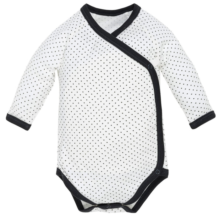 Under the Nile Organic Long Sleeve Side Snap Bodysuit - Polka Dot