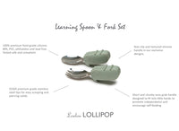 Loulou Lollipop Toddler Learning Spoon And Fork Set - Alligator