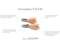 Loulou Lollipop Toddler Learning Spoon And Fork Set - Bunny