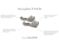 Loulou Lollipop Toddler Learning Spoon And Fork Set - Rhino