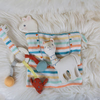 Tikiri Toys Natural Rubber Rattle, Teether & Bath Toy - Lilith the Llama