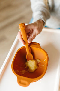 Loulou Lollipop Silicone Snack Bowl - Ginger Honey
