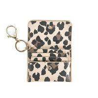 Itzy Ritzy Mini Wallet Card Holder & Key Chain Charm - Leopard