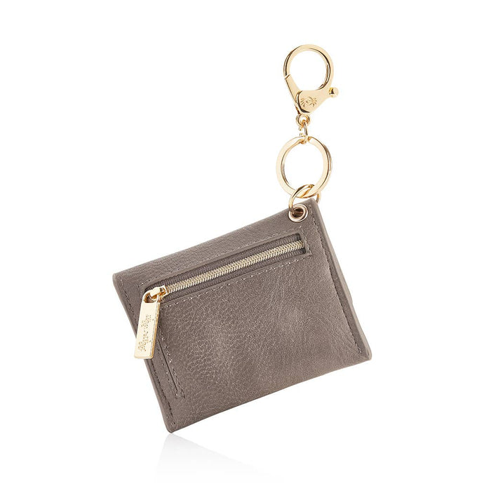 Itzy Ritzy Mini Wallet Card Holder & Key Chain Charm - Taupe