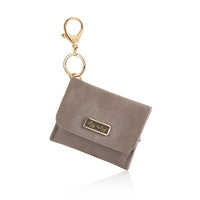 Itzy Ritzy Mini Wallet Card Holder & Key Chain Charm - Taupe