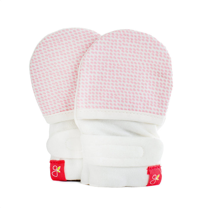 Goumikids Stay On Baby Mittens Pink Drops
