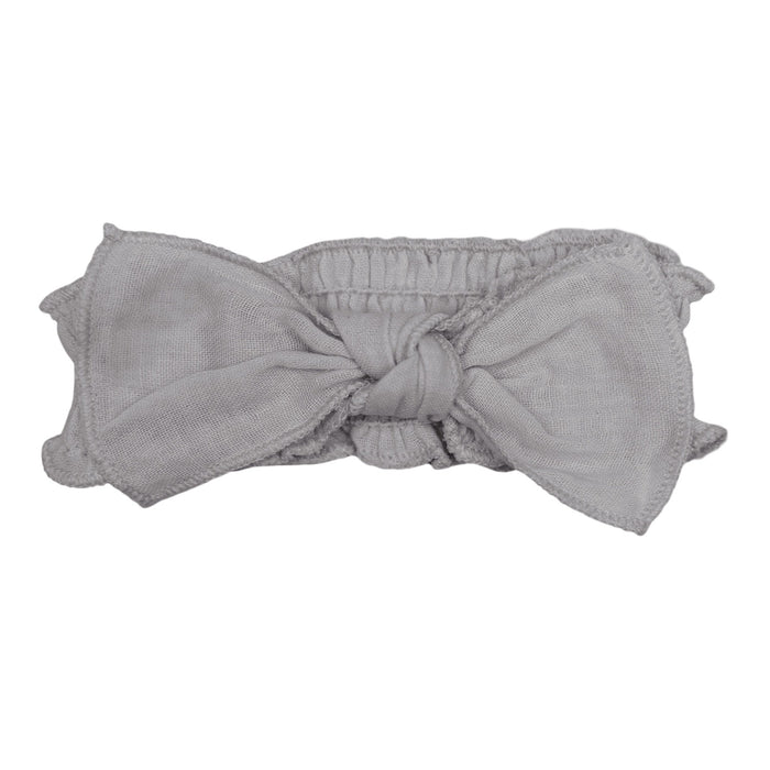 L'ovedbaby Organic Muslin Smocked Headband - Cloud