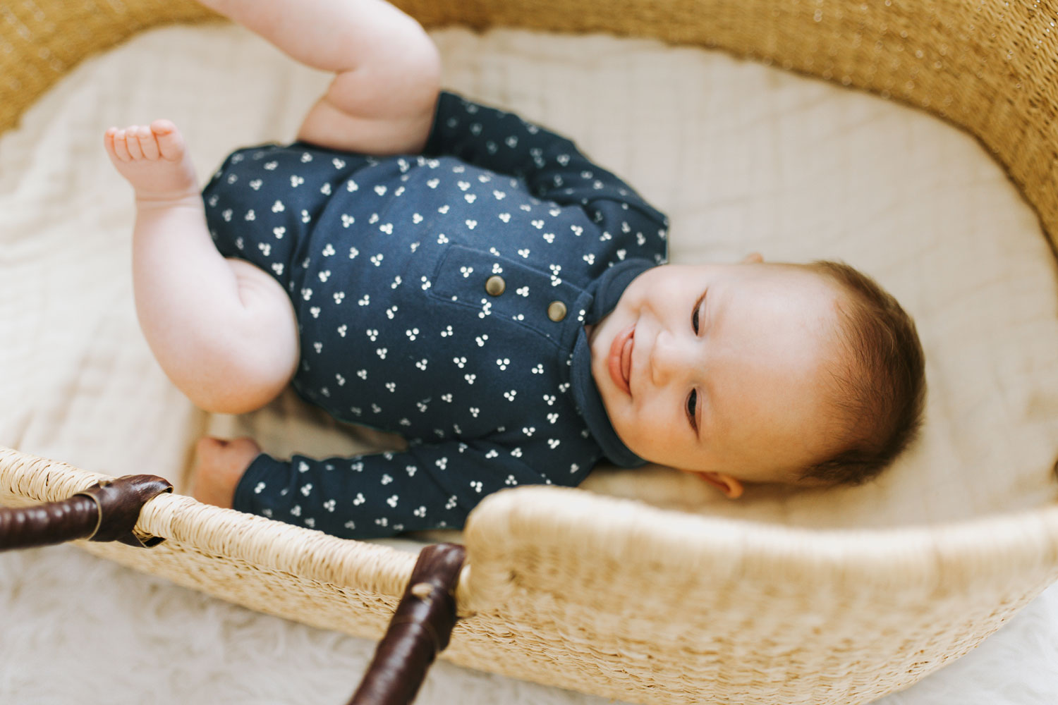 L'ovedbaby Organic Polo Bodysuit - Abyss Dots