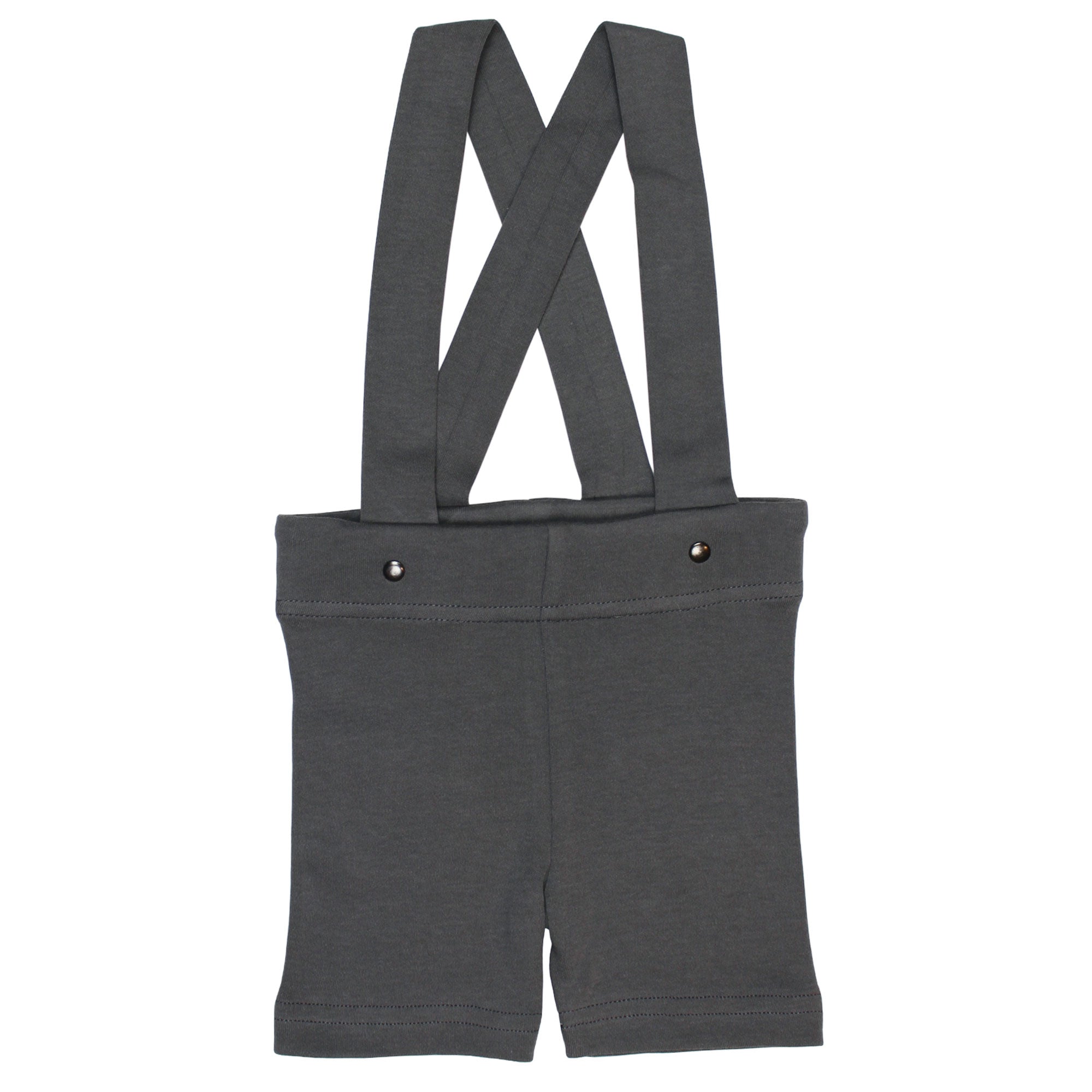 L'ovedbaby Organic Suspender Shorts - Gray