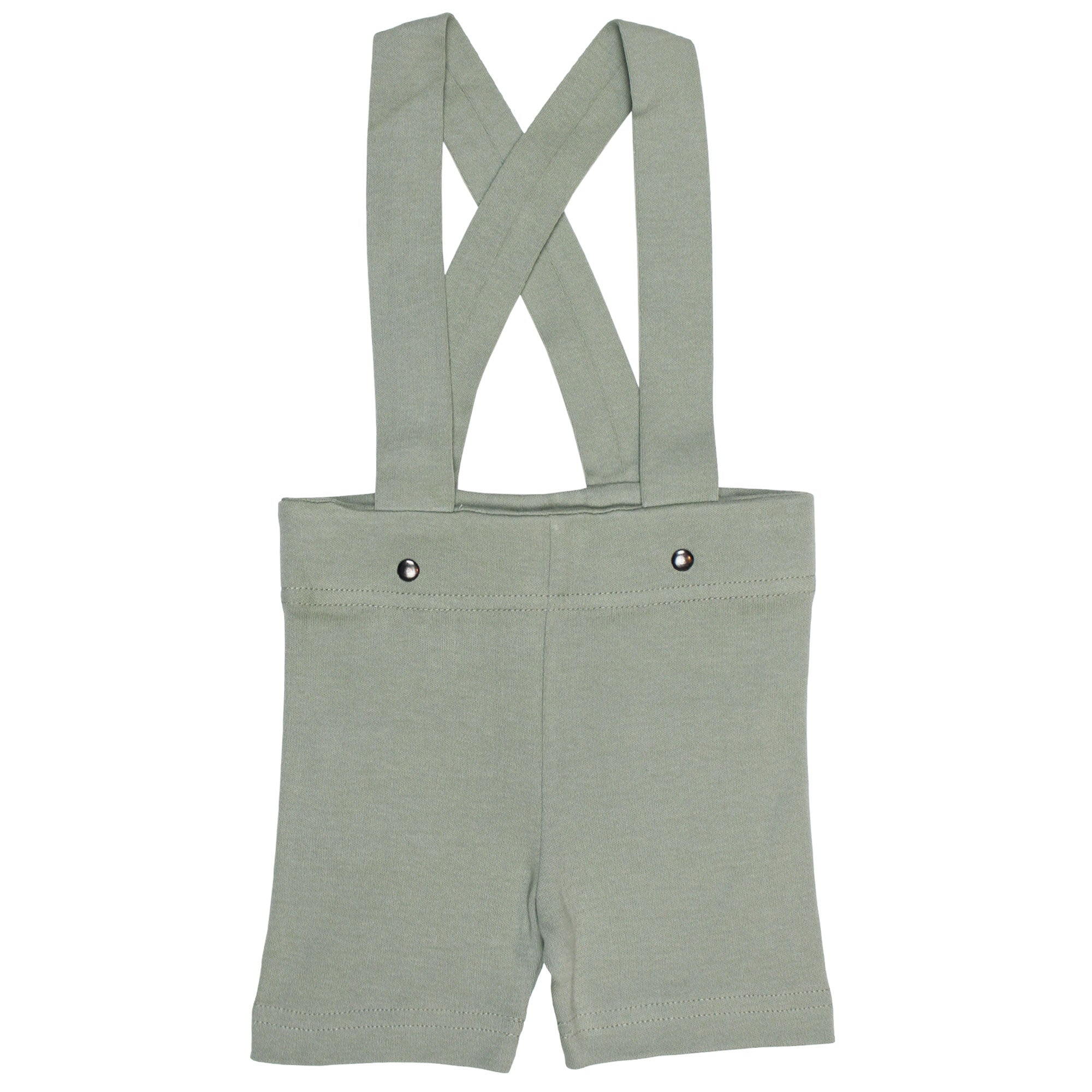 L'ovedbaby Organic Suspender Shorts - Seafoam