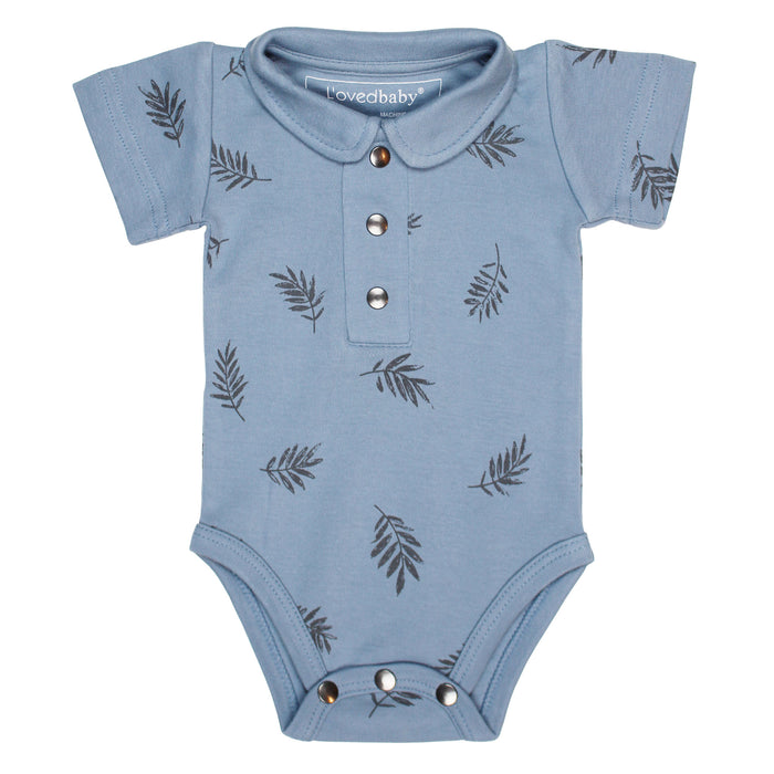 L'ovedbaby Organic Polo Bodysuit - Pool Fern