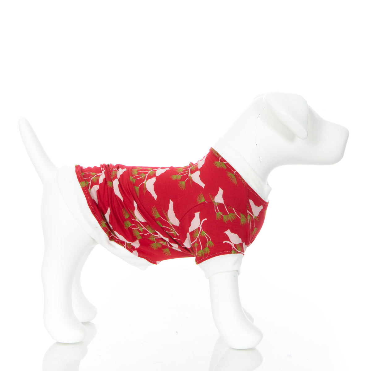 Kickee Pants Dog Tee - Crimson Kissing Birds