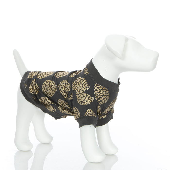 Kickee Pants Dog Tee Pewter Pinecones