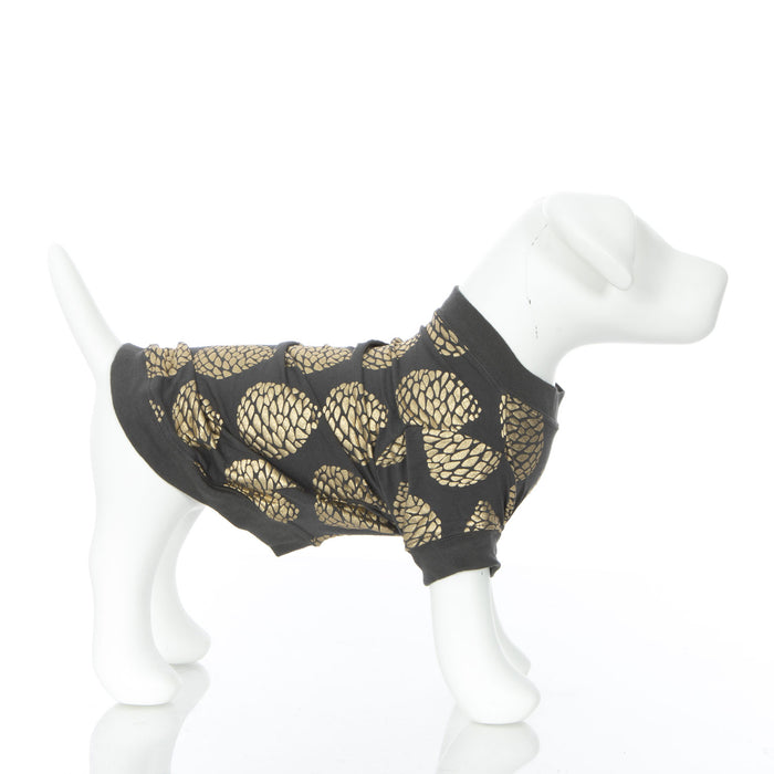 Kickee Pants Dog Tee Pewter Pinecones