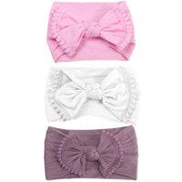 Emerson and Friends Pink Pom Pom Baby Headband Gift Set
