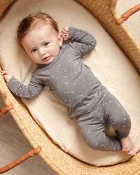 Quincy Mae Bamboo Long Sleeve Tee - Washed-Indigo