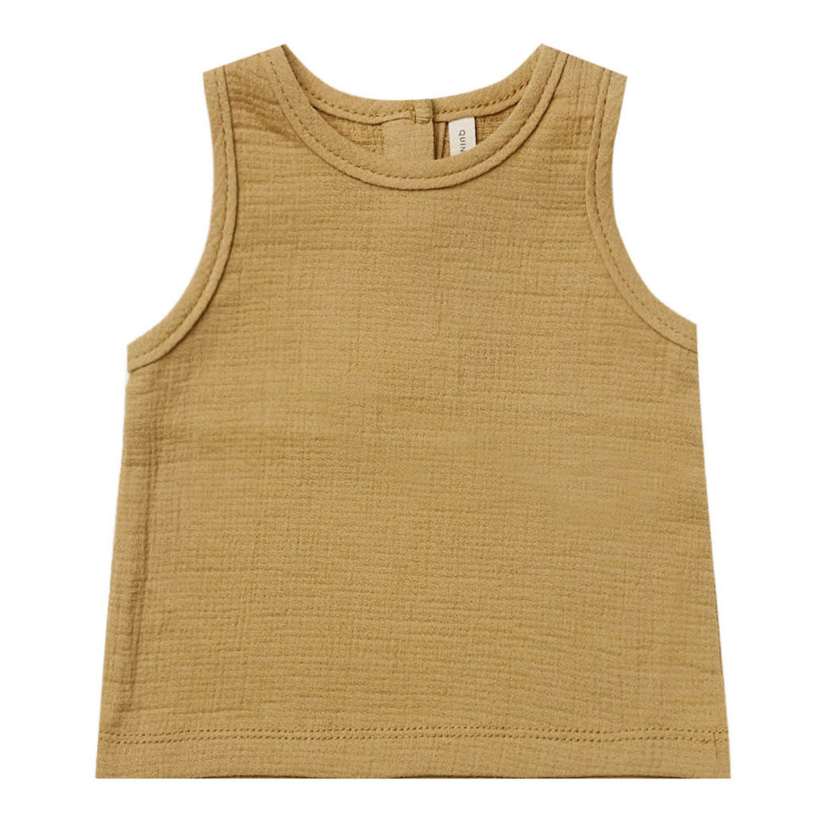 Quincy Mae Organic Woven Tank - Gold