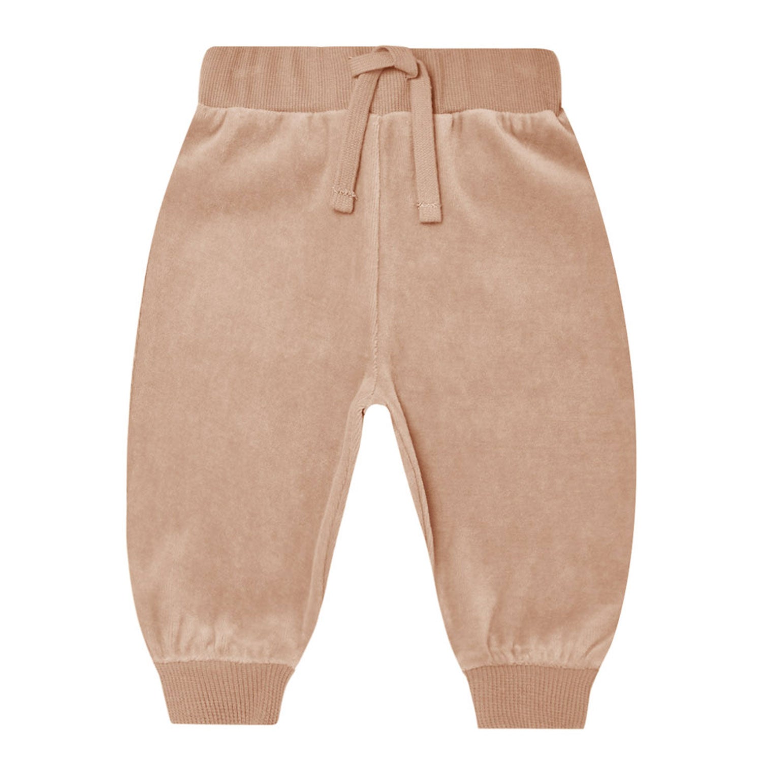 Quincy Mae Organic Velour Relaxed Sweatpant - Blush