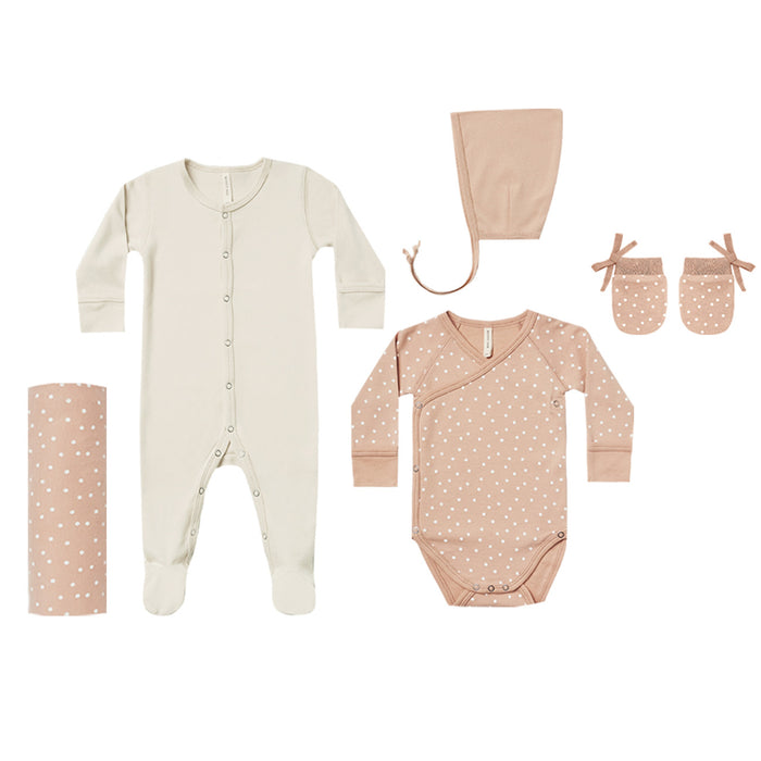Quincy Mae Organic Essentials Set - Ivory / Petal Dots