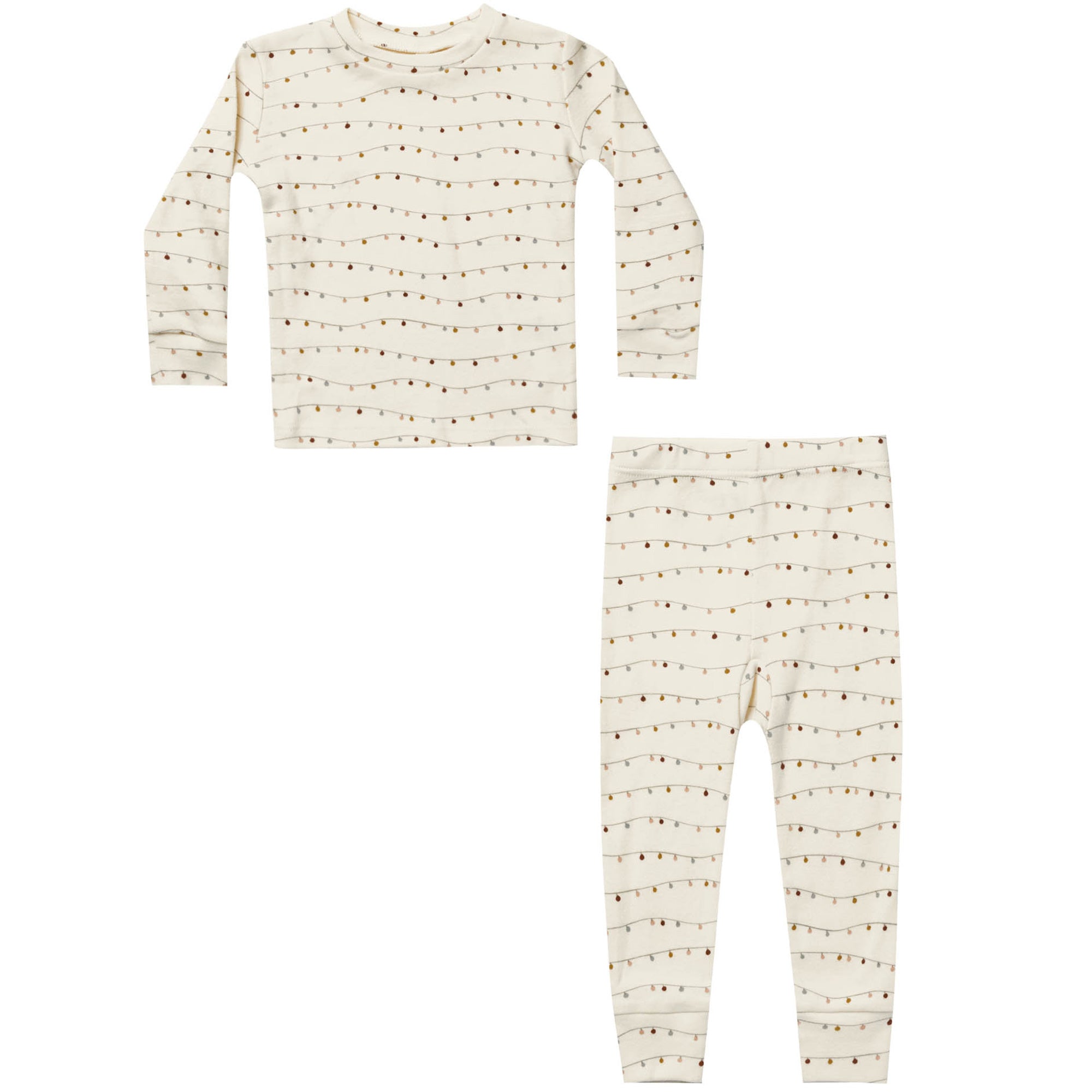 Rylee + Cru Organic Long Sleeve Pajama Set - Lights