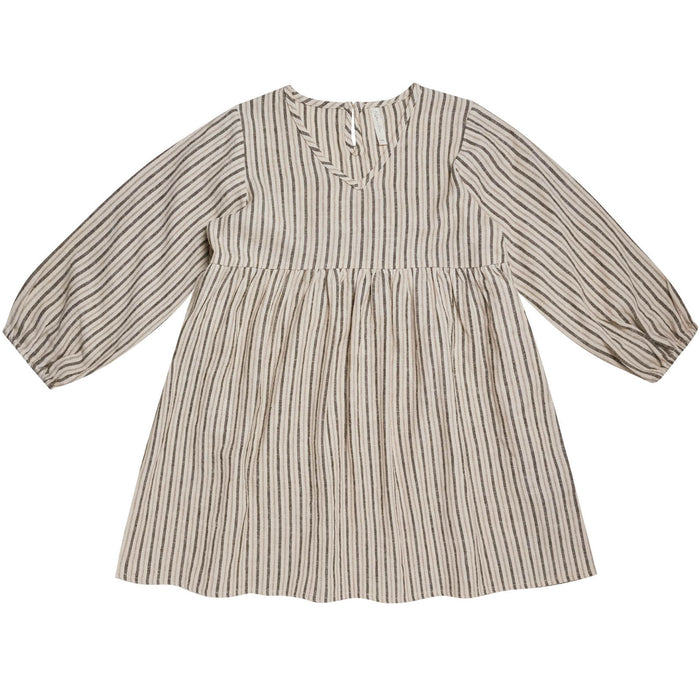 Rylee + Cru V-neck Babydoll Dress - Micro Stripe