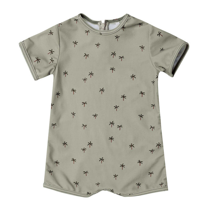 Rylee + Cru Shorty One-Piece - Palm Trees