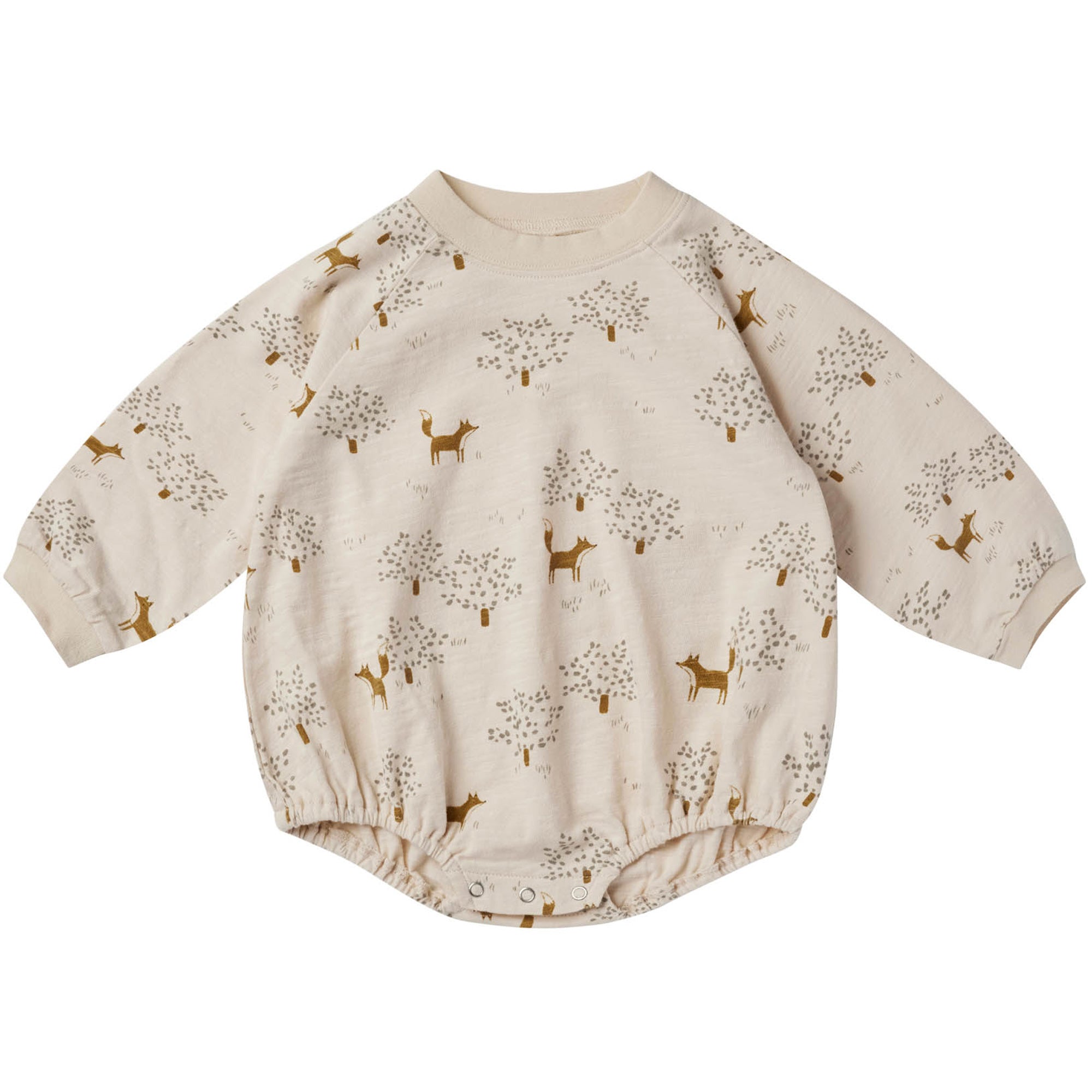 Rylee + Cru Crew Neck Romper - Fox Forest
