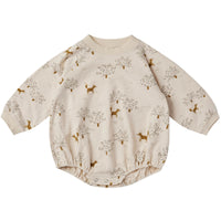 Rylee + Cru Crew Neck Romper - Fox Forest