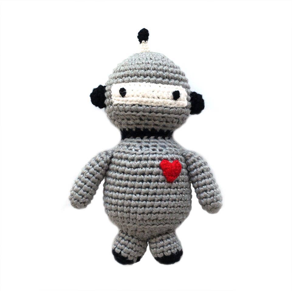 Cheengoo Robot Hand Crocheted Rattle