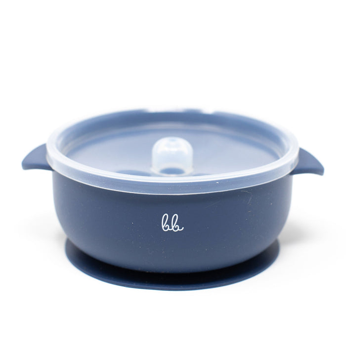 Baby Bar & Co Silicone baby Bowl with Lid - Navy