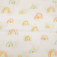 Loulou Lollipop Bamboo Muslin Swaddle Blanket Pastel Rainbow