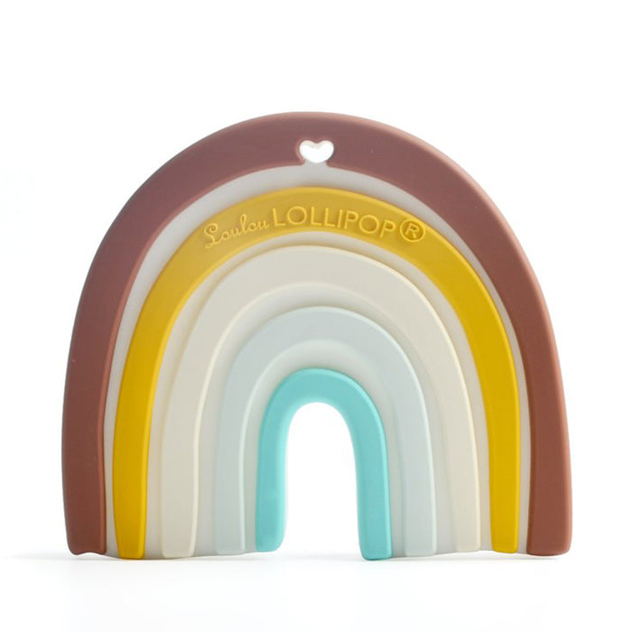 Loulou Lollipop Silicone Teether Neutral Rainbow