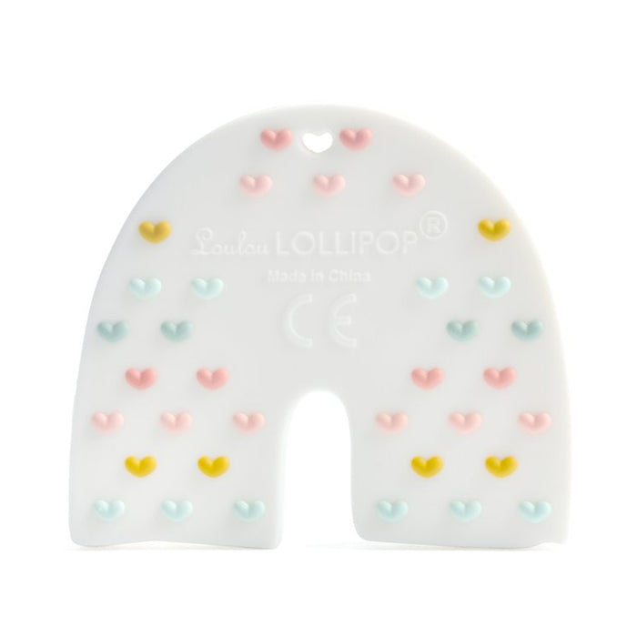 Loulou Lollipop Silicone Teether Pastel Rainbow