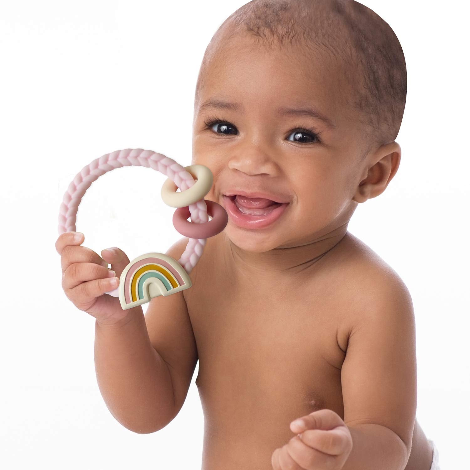 Itzy Ritzy Silicone Rattle Teether Rainbow