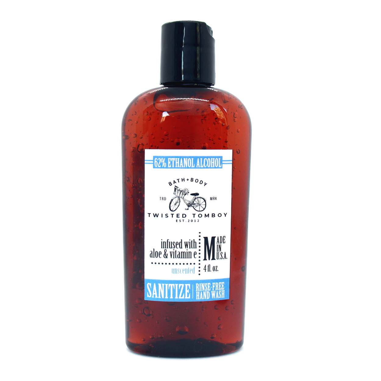 Hand Sanitizer Gel with 62% Alcohol (Unscented) - 4 oz