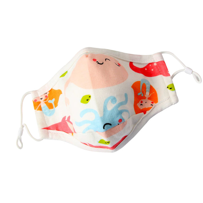 Kids Cotton Face Mask with filter pocket - Under the Sea