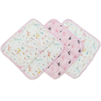 Loulou Lollipop Muslin Washcloth 3-pieces Set - Unicorn