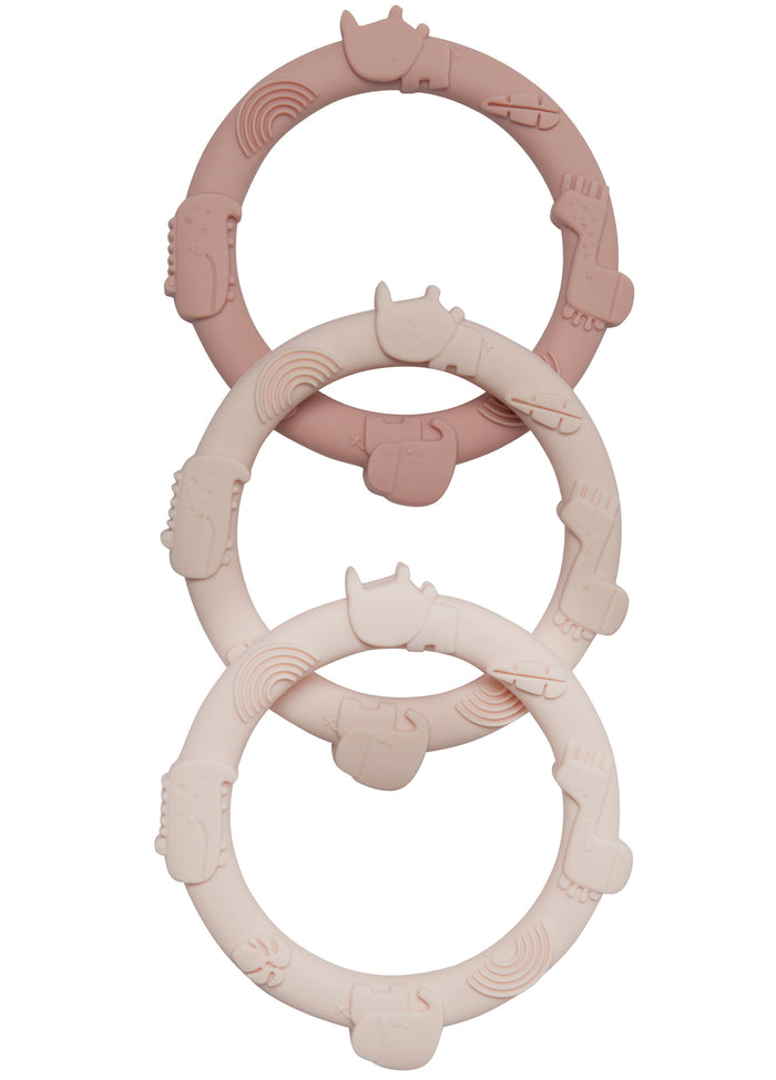 Loulou Lollipop Wild Teething Ring Set - Pink