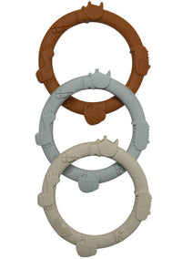 Loulou Lollipop Wild Teething Ring Set - Ginger Honey