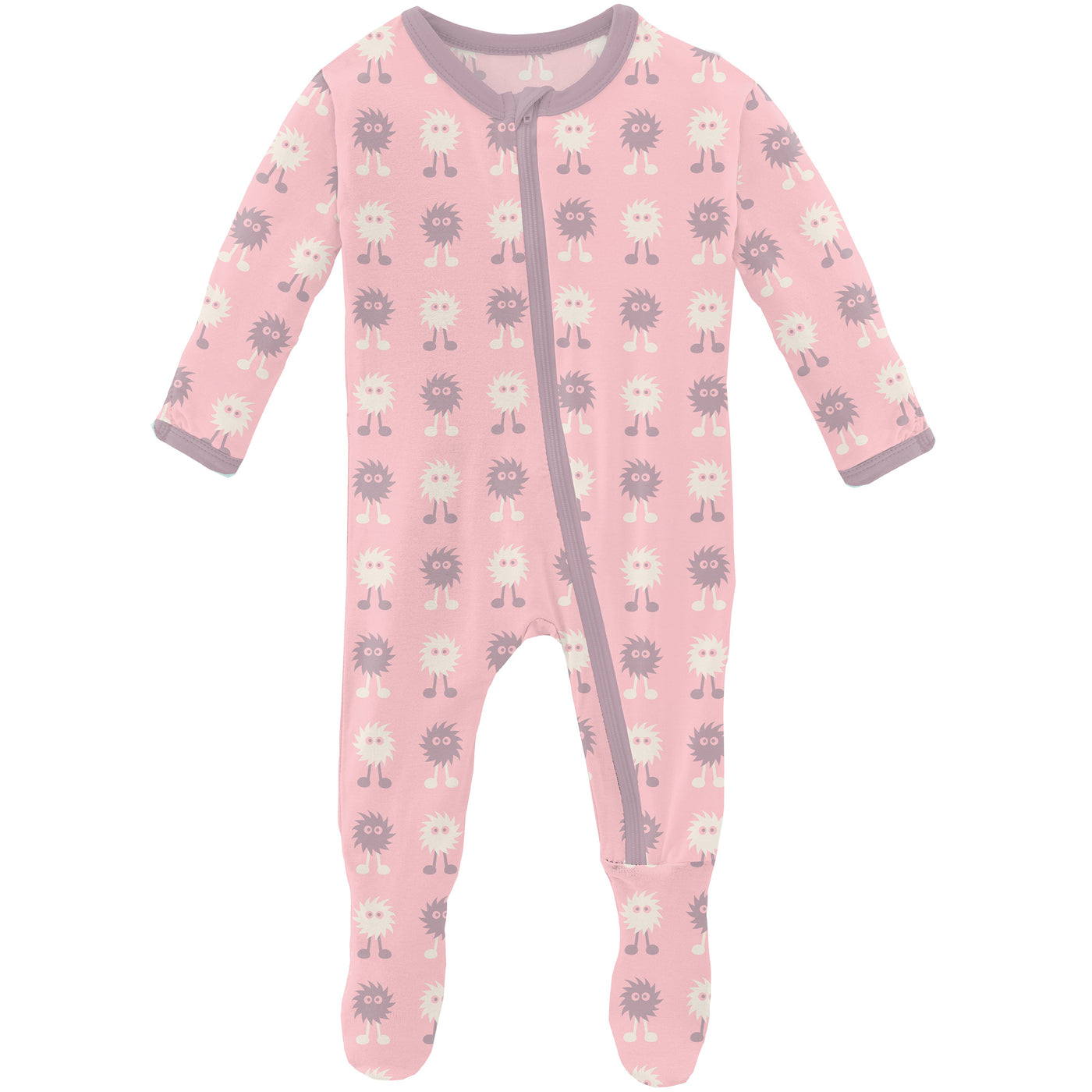 KicKee Pants Natural Caterpillars Footie with Zipper