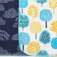 Logan + Lenora Organic Burp Cloth Set - Blue Woods