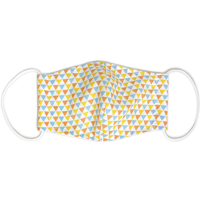 Kids Organic Cotton Face Mask - Triangles