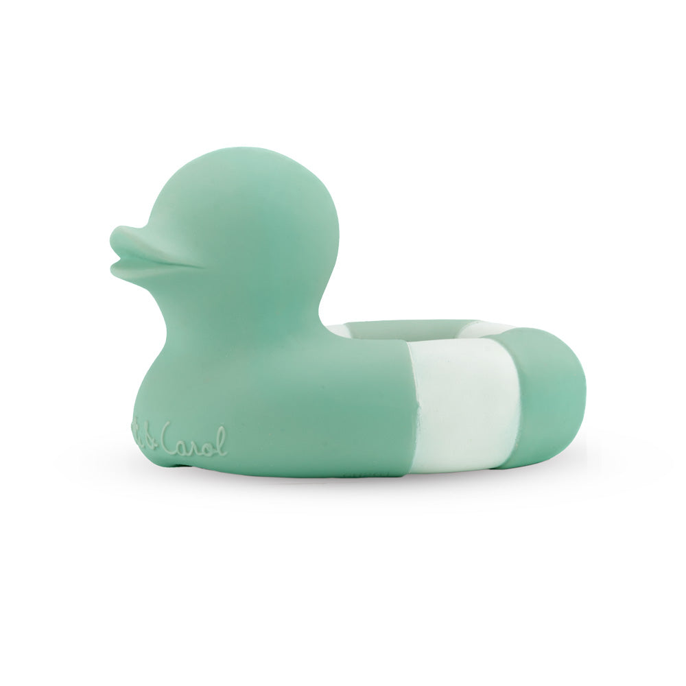 Oli & Carol Natural Rubber Bath Toy - Flo the Floatie Mint
