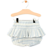 City Mouse Organic Crinkle Cotton Skirted Bloomer - Stripes